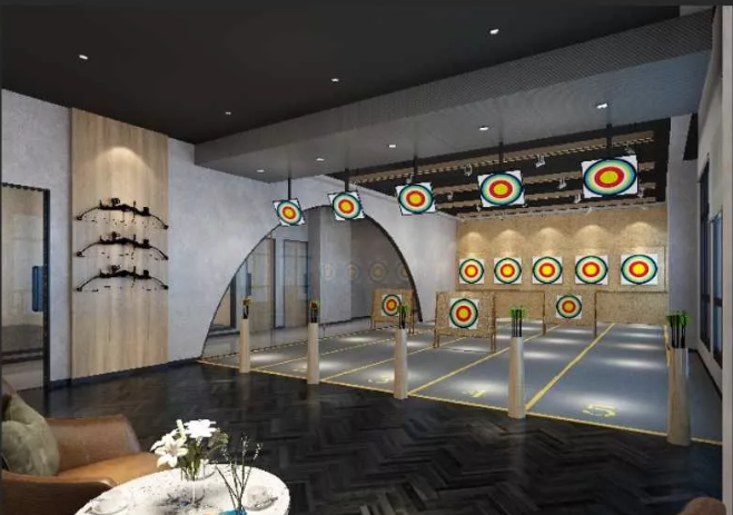 杭州射擊館裝修，杭州射擊俱樂部裝修設計案例，杭州專業(yè)射擊訓練館裝修方案，杭州正規(guī)射擊館裝修裝潢公司，杭州射擊館裝修效果圖
